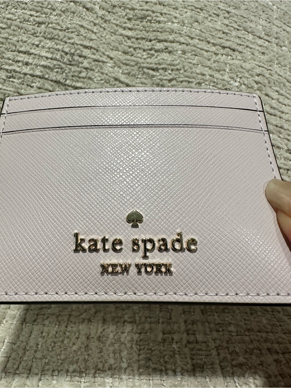 NWT-Kate Soade Pale Pink Saffiano Leather Card Holder - Picture 3 of 7